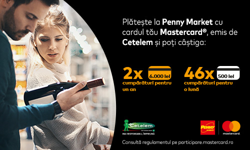 MasterCard Cetelem iti aduce beneficii la Penny Market