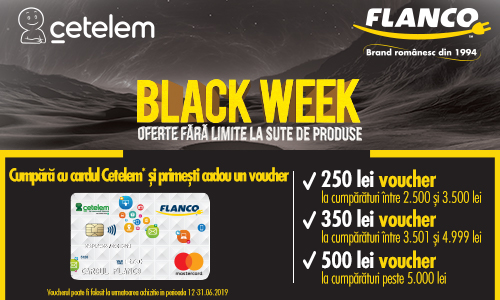 Black Week Flanco pentru cumparaturi cu cardul Cetelem
