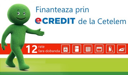 Credit online Cetelem cu card de credit cumparaturi la eMAG
