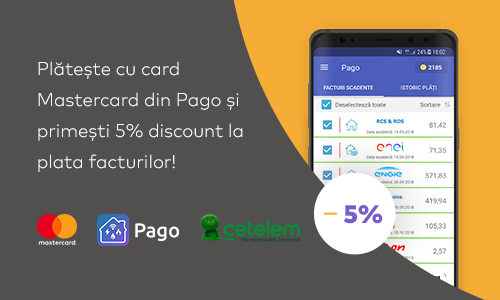 Mastercard Cetelem reducere in aplicatia Pago