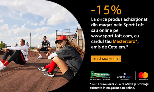 MasterCard Cetelem iti aduce beneficii la Sport Loft