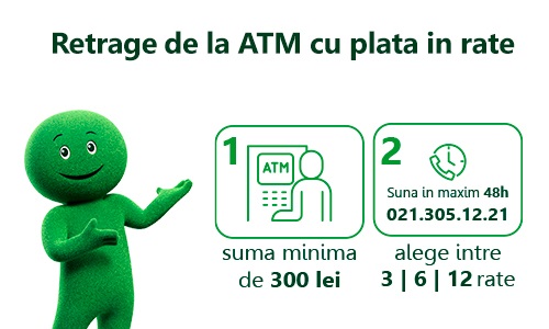 Cashback la ATM cu cardul de credit Cetelem